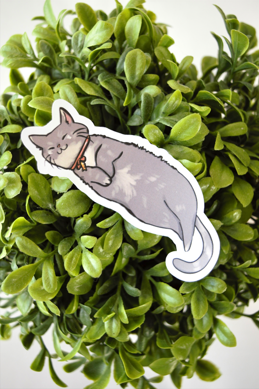 Approval Smile Napping Cat Sticker