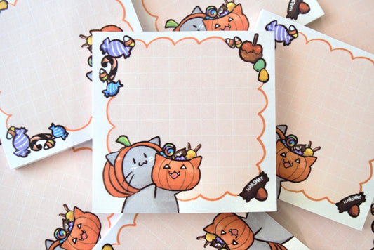 Halloween Trick or Treat Cat Sticky Notes