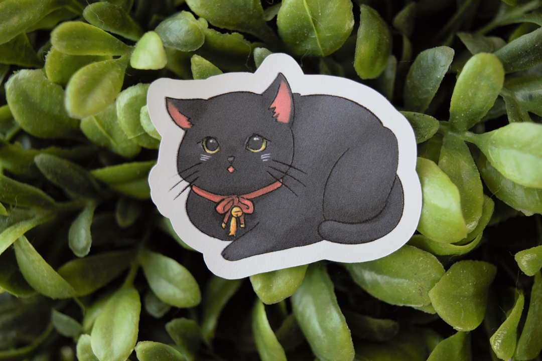 Black Cat Sticker – Someeya